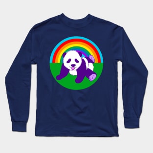 Cute Rainbow Panda Long Sleeve T-Shirt